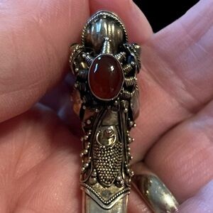 Vintage Black Dragon Beaded Necklace with Pendant